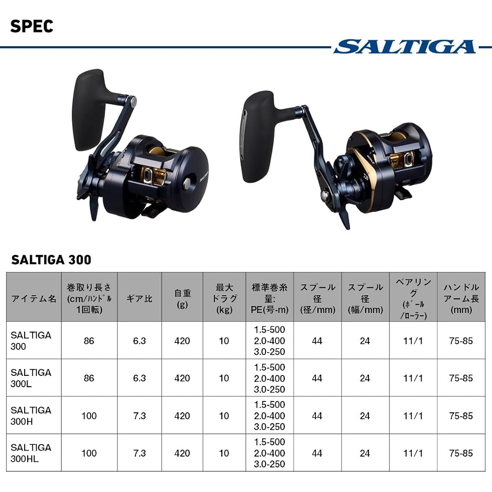 Daiwa Saltiga 300L Jigging Bait Reel High Performance Durable Fishing Gear