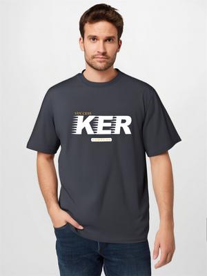 S-5XL KER Men's Loose Short Sleeves T-Shirt 100% Cotton