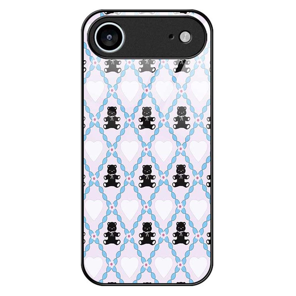 For iPhone 17 Air Case PC TPU Tempered Glass Pattern Printing Anti Drop Phone Back Cover