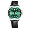 Green Water Ghost Men'S Watch Leather Bamboo Pattern High Value Watch Calendar Luminous Premium Couple Watch