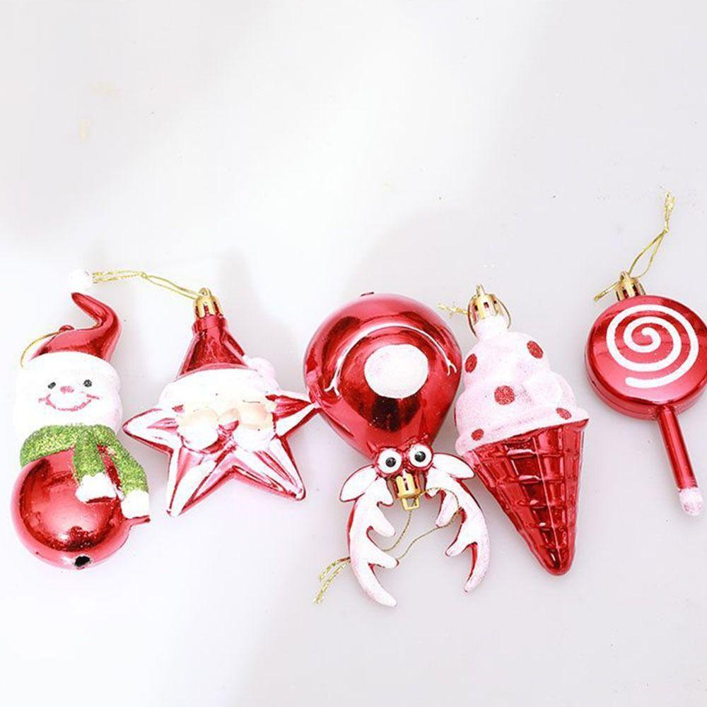 Electroplated Candy Pendant Plastic Xmas Tree Hanging Pendants Crafts Christmas Lollipop  Gift