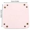 1PC 25X25cm Nordic PU Leather Storage Box - Foldable Desktop Tray for Jewelry, Cosmetics & Keys