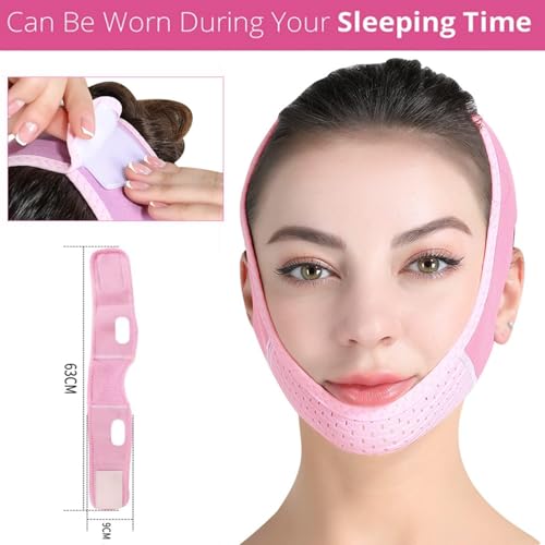 ChaneeHann Reusable V-Line Face Mask, Breathable & Skin-Friendly Slimming Face Lifting Strap for Facial Contouring