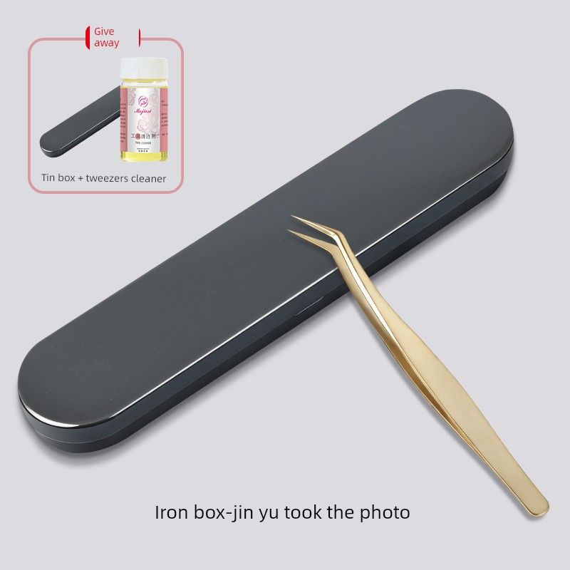 Magic Eyelash Extension Tweezers, High-Precision Eyelash Artist Golden Feather Tweezers, Phoenix Tweezers, Special Tools for Eyelash Salons A Golden Feather Clip