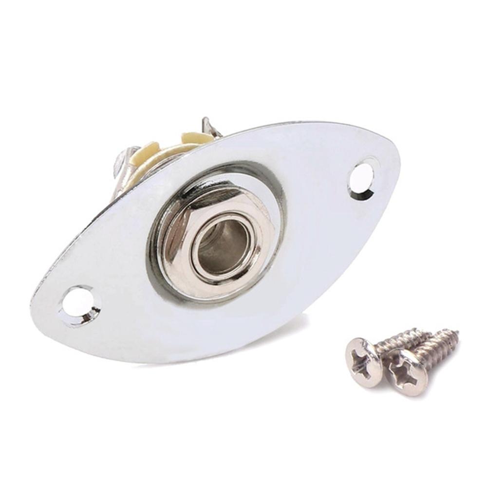 Jack Plate & Screws for Electric Guitar Output Socket Outputing Audio Output Stereo Jack