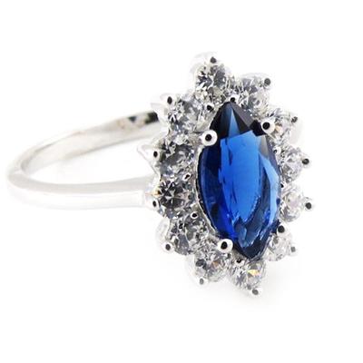 Gümüş yüzük 'Victorina' safir