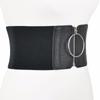 Women's Dress Super Wide Belt Women's Large Metal Ring Black Belts Women's Elastic Belt  Women Belts Fashion for Dress
