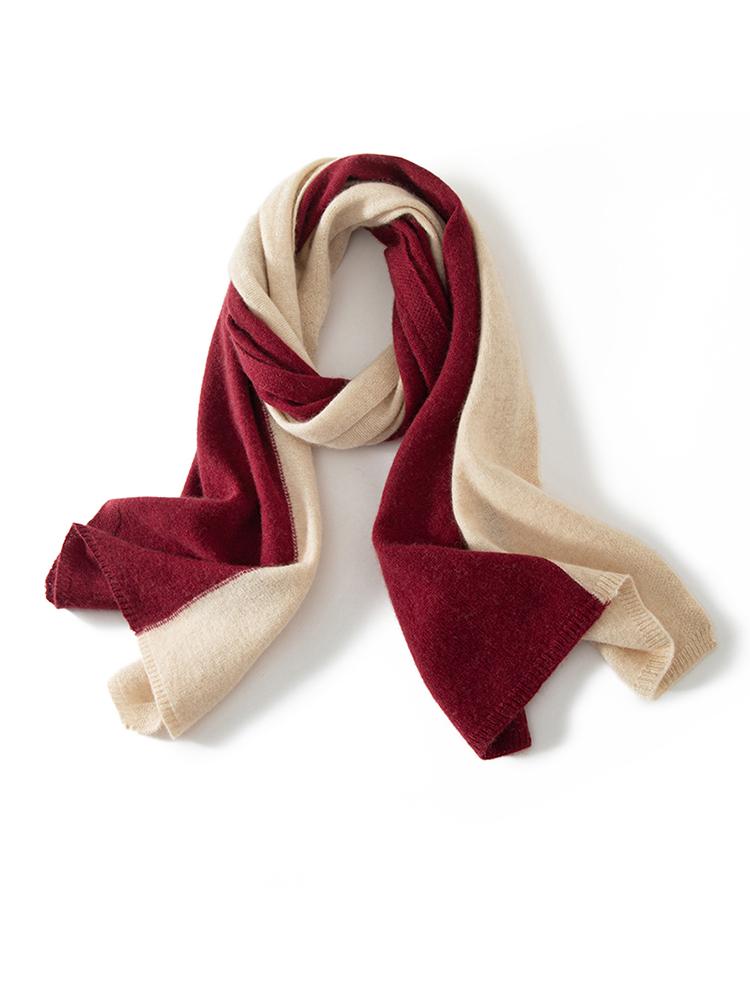 Women Wool Cashmere 2 Tones Match Scarf Pashmina Big Scarves Wrap Shawl Men Cashmere Light-thin Outer Wraps Hijab