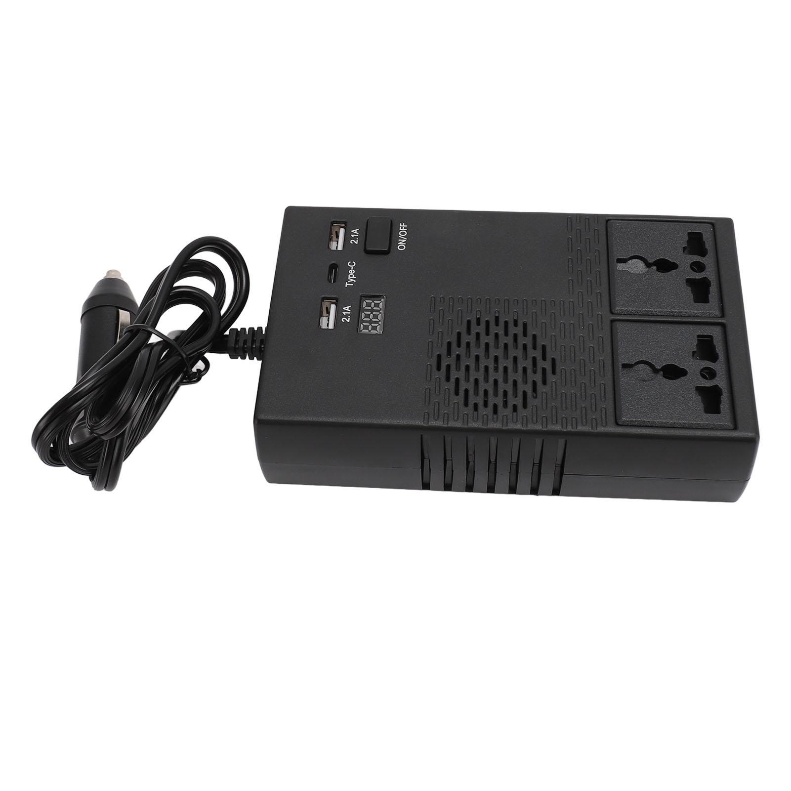 

200 Вт Инвертор постоянного тока 12 В в переменный ток 220 В Автомобильный адаптер питания Инвертор с одним двойным типом C