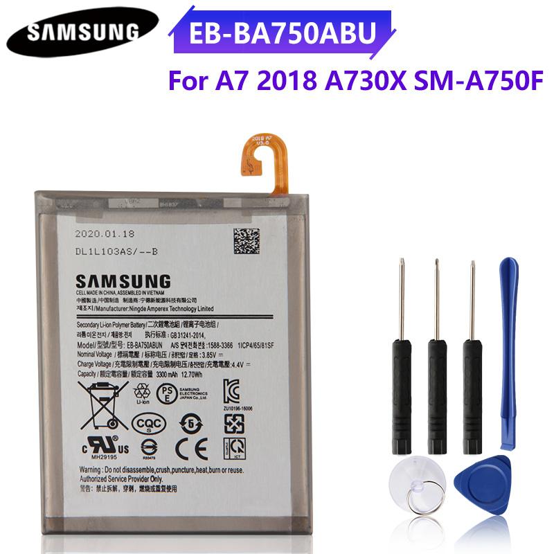Original Replacement Battery For Samsung Galaxy A7 2018 Version SM-A730x A730x SM-A750F A10 SM-A750FN SM-A750N EB-BA750ABU 3300mAh
