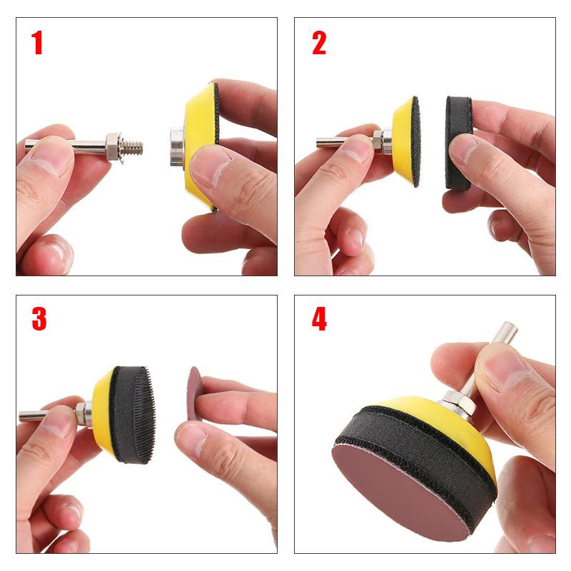 100Pcs Set 2 Inch Sanding Discs Pad Kit For Drill Grinder Rotary Tools With Backer Plate Includes 80-3000 Grit Sandpapers