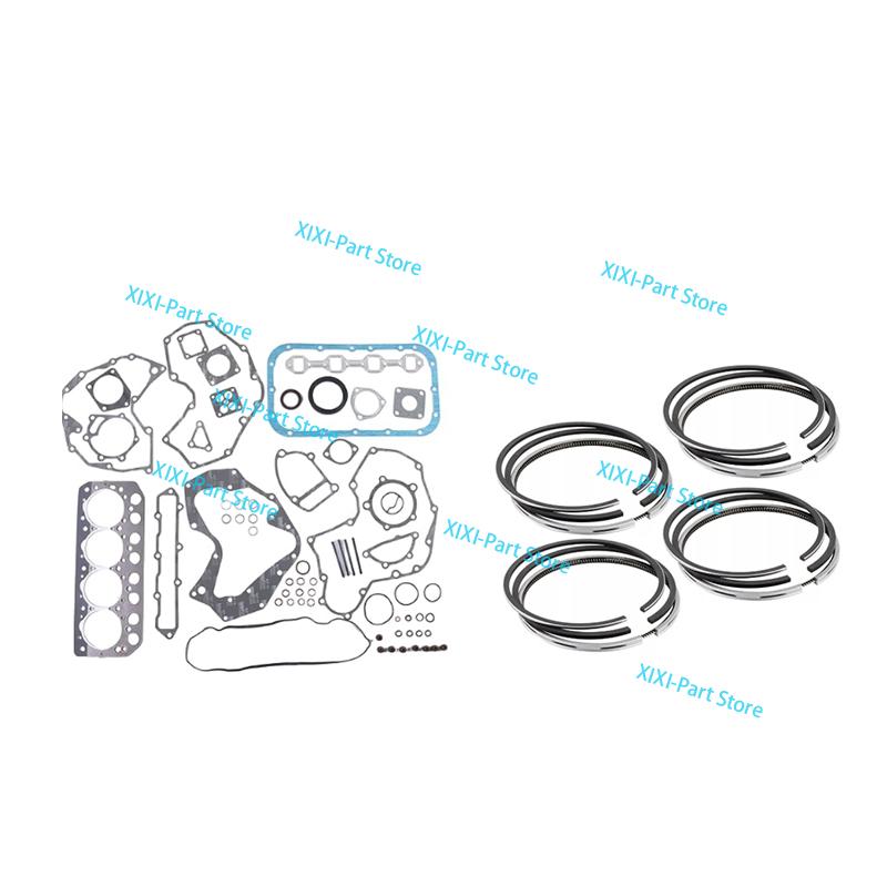 S4L Full Gasket Kit Set & Piston Ring 78*2.5HK+2+4mm For Mitsubishi Engine Cylinder Head Gasket Overhaul Rebuild Kit