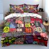 Cartoon Animal Puzzle Design Printed Duvet Cover Set 1 Duvet Cover+2 Pillowcasemulti Size Bedroom Bedding Decor Luxury Gifts
