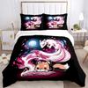 3pcs Magic Fox Bedding Set, Including 1 Quilt Cover and 2 Pillow Shams, Without Filling, Soft and Comfortable Home Bedroom Fabric, Fashionab