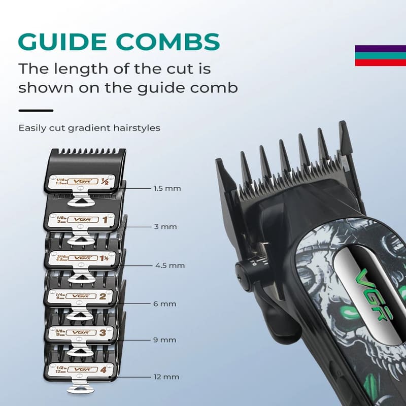Long-lasting and Durable Electric Hair Clipper with Oil Head Professional High-speed 9000RPM Digital Display High-power Hair Trimmer  Skin-friendly