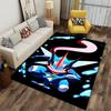 Greninja Printed Non-slip Flannel Carpet, Machine Washable, Soft Carpet for Home Decoration in Living Room and Bedroom