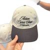 Letter embroidery color matching baseball cap for women, small face, simple, light and breathable sunshade cap for men
