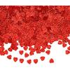 1500pcs/50g Valentines Day Hearts Confetti Decorations,Iridescent Red Heart Table Confetti Glitter Heart Sequ for Valentine's Day Wedding Birthday