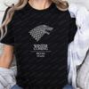Vintage TV Series Game of Thrones Printed Tshirt Top Neutral Trend Harajuku Short Sleeve Unisex Shirt Pattern Large Tshirt