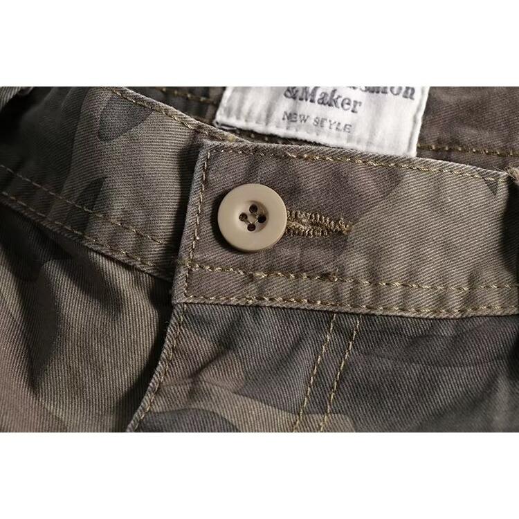 Pantaloncini Mimetici Uomo Larghi Casual Americani Pantaloni a Cinque Quarti Estivi Pantaloni da Cavallo Pantaloncini a Gamba Dritta
