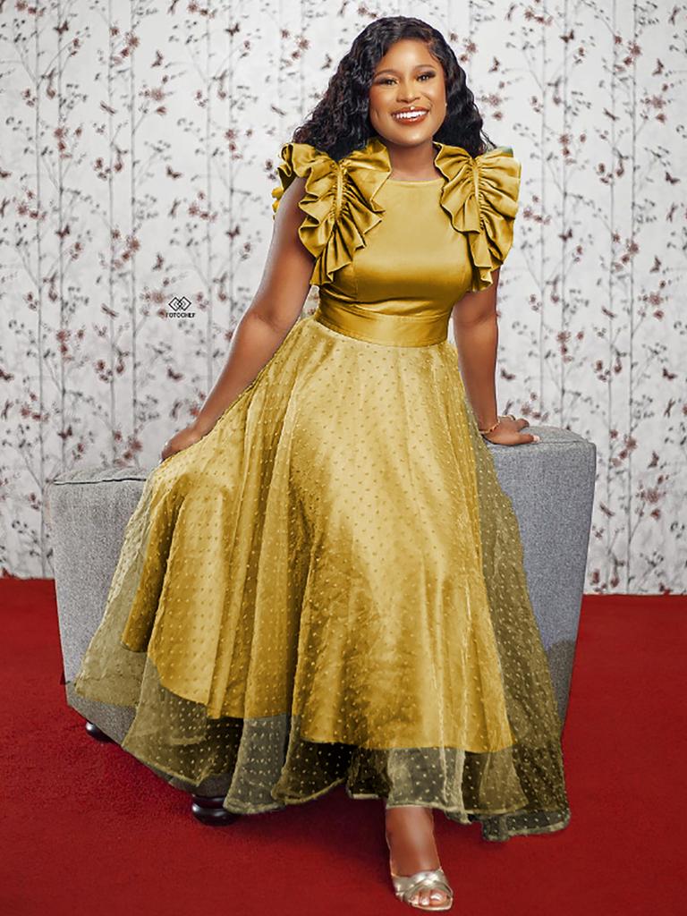 Gold Dressy Gold Dresses Red Carpet Buy AOMEI Yellow Satin Prom