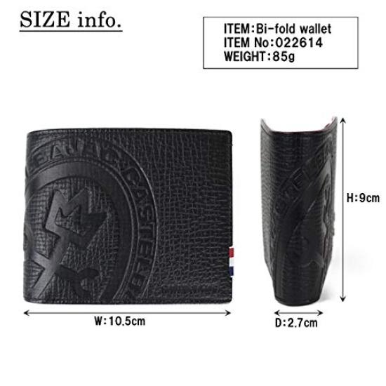 Castelbajac PICCOLO Bifold Wallet with Coin Purse, Black, 022614