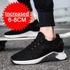 New Invisible Heightening 8CM Men Running Shoes Low Heel Soft Bottom Casual Sports Shoes Breathable Mesh Inner Lining EVA Insole