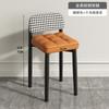 Nordic Home Luxury Upholstered Dining Chair Stackable Stool Simple Backrest Bedroom Makeup Chair for Dining Room