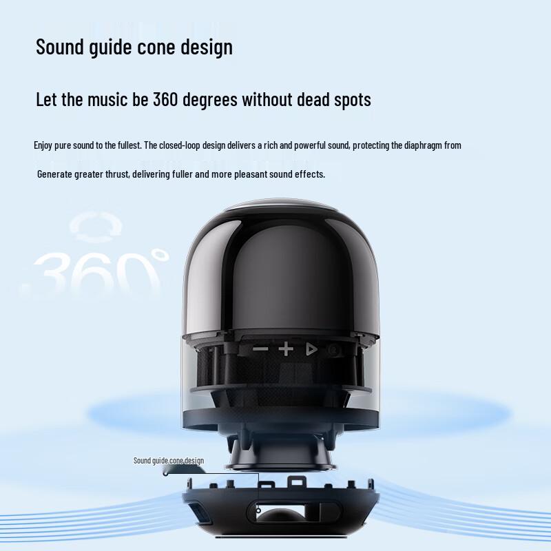 XiaoDu Smart Portable Bluetooth Speaker with RGB Lighting (CN version)