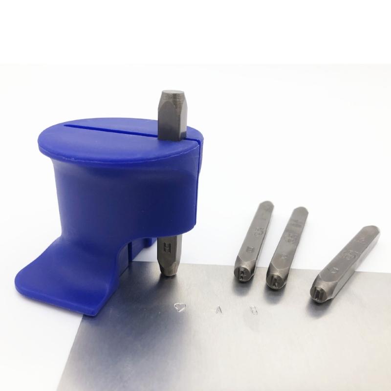 Zuverlässiger Stempelhalter Zahlen- und Buchstaben-Schlagstempelset Praktisches Druckwerkzeug-Zubehör für Schmuckherstellung und Handwerk