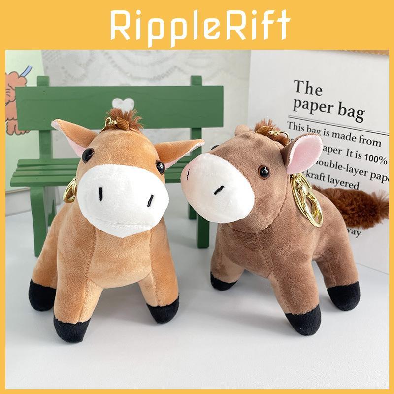Adorable Realistic Horse Plush Couple Backpack Toy Keychain Stuffed Doll 13cm Wholesale