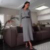 European & American Women's Fashion 2025: Autumn Warm Knitted Wool Dress with Shirt Collar - Loose & Versatile