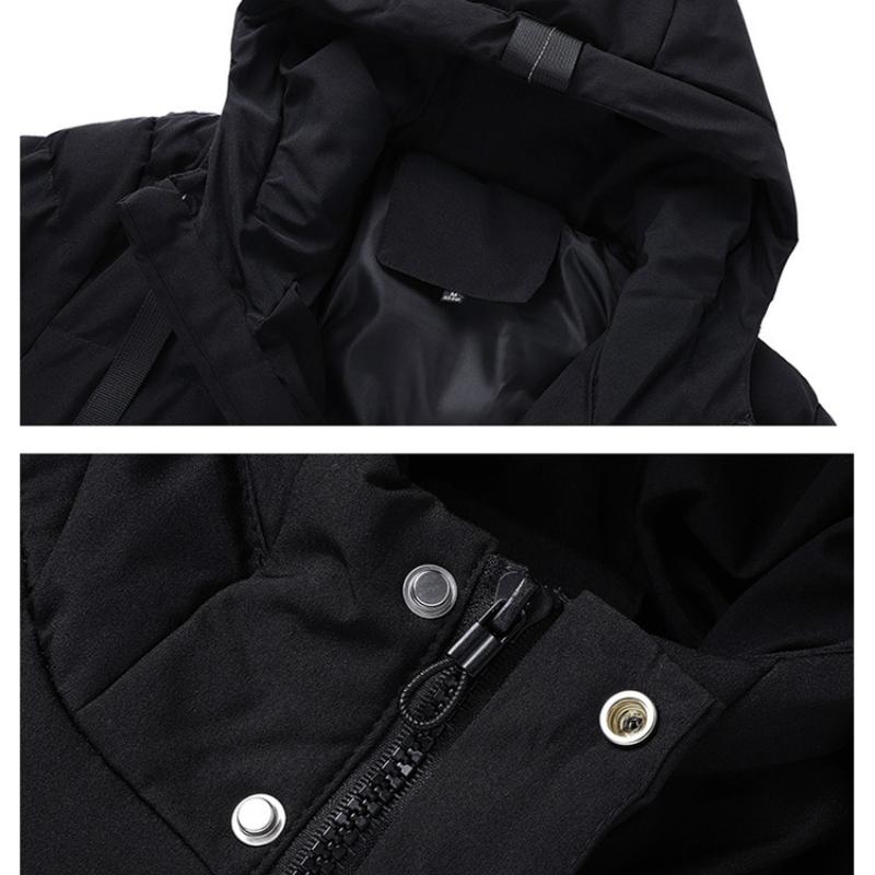 Cozy Up Men's Winter Hooded Coat Waterproof Warm Long Puffer Jacket Parka
