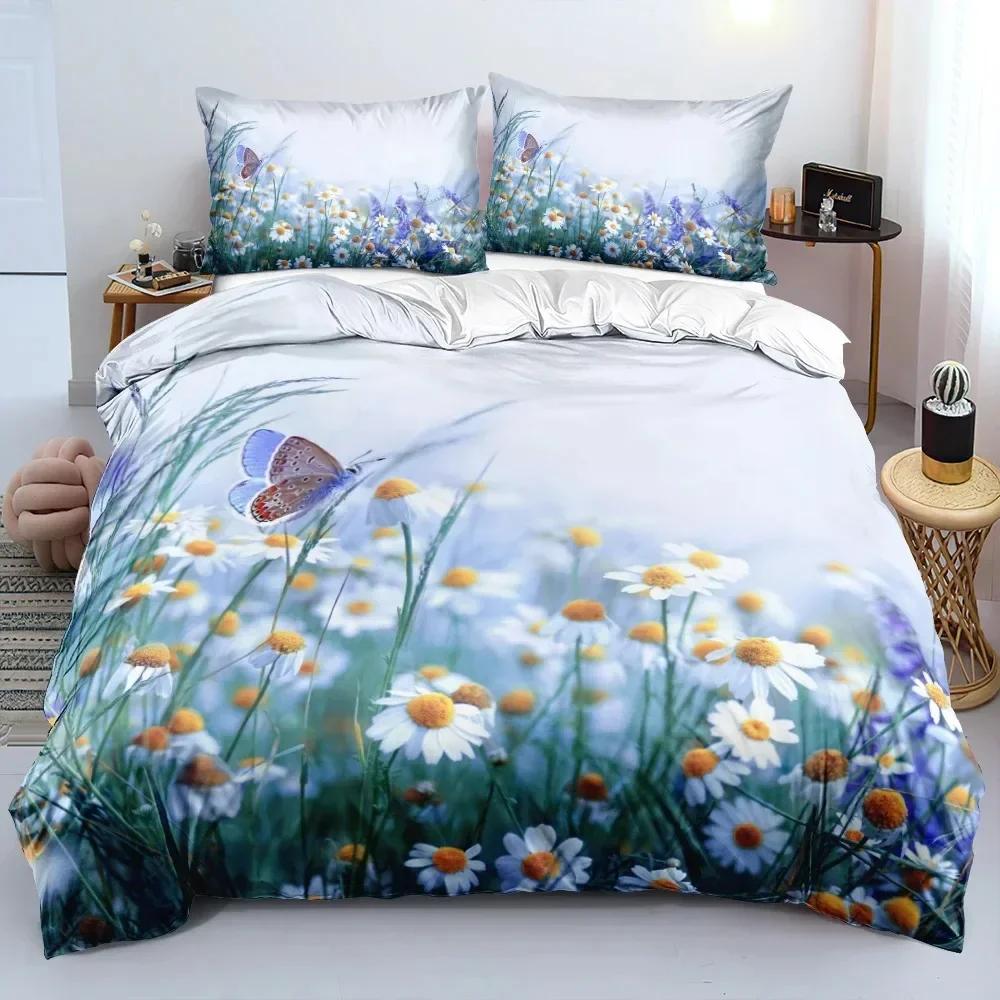 Top Gold Black Flowers Bedding Set Boys Girls Twin Queen Size Duvet Cover Pillowcase Bed Kids Adult Fashion Home Textileextile