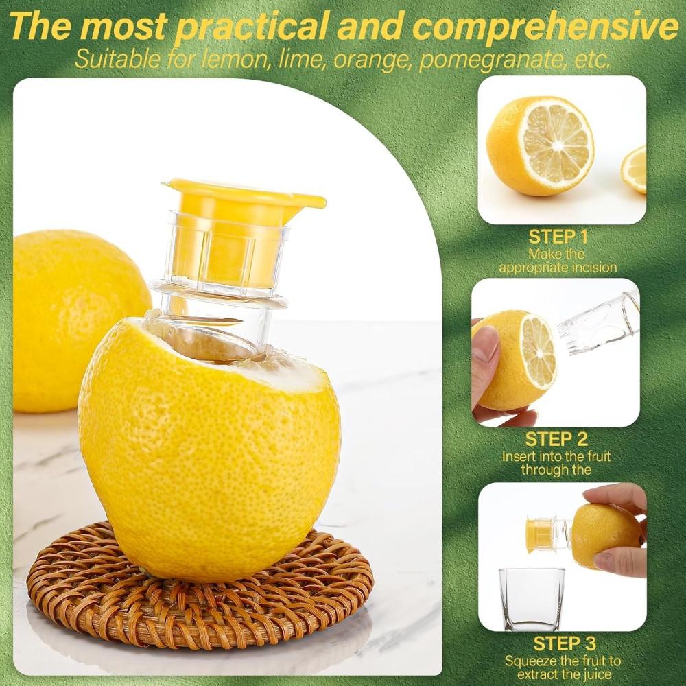 Portable Lemon Juicer Lightweight juicing tool, washable manual juicer Includes strainer accessory, suitable for lemons and oran