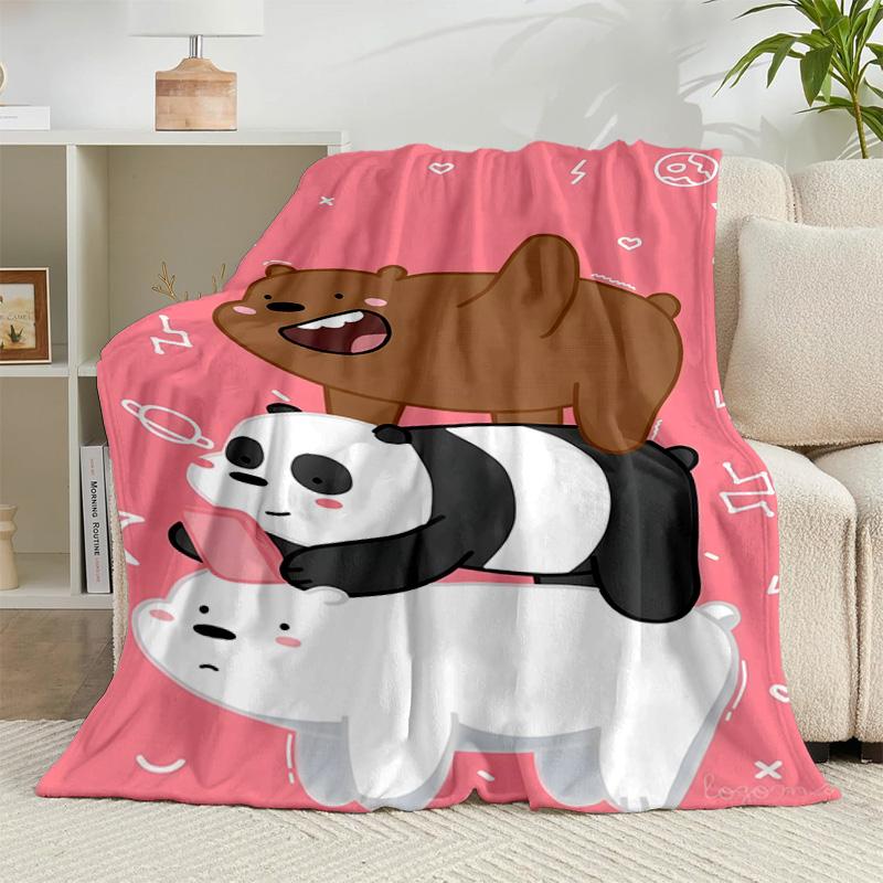 1PC Nightly Friends Bears Adventure Flannel Blanket Gift, Suitable for Both Men And Women, Soft Ideal for Beds And Sofa, Birthday Or Christmas Gift