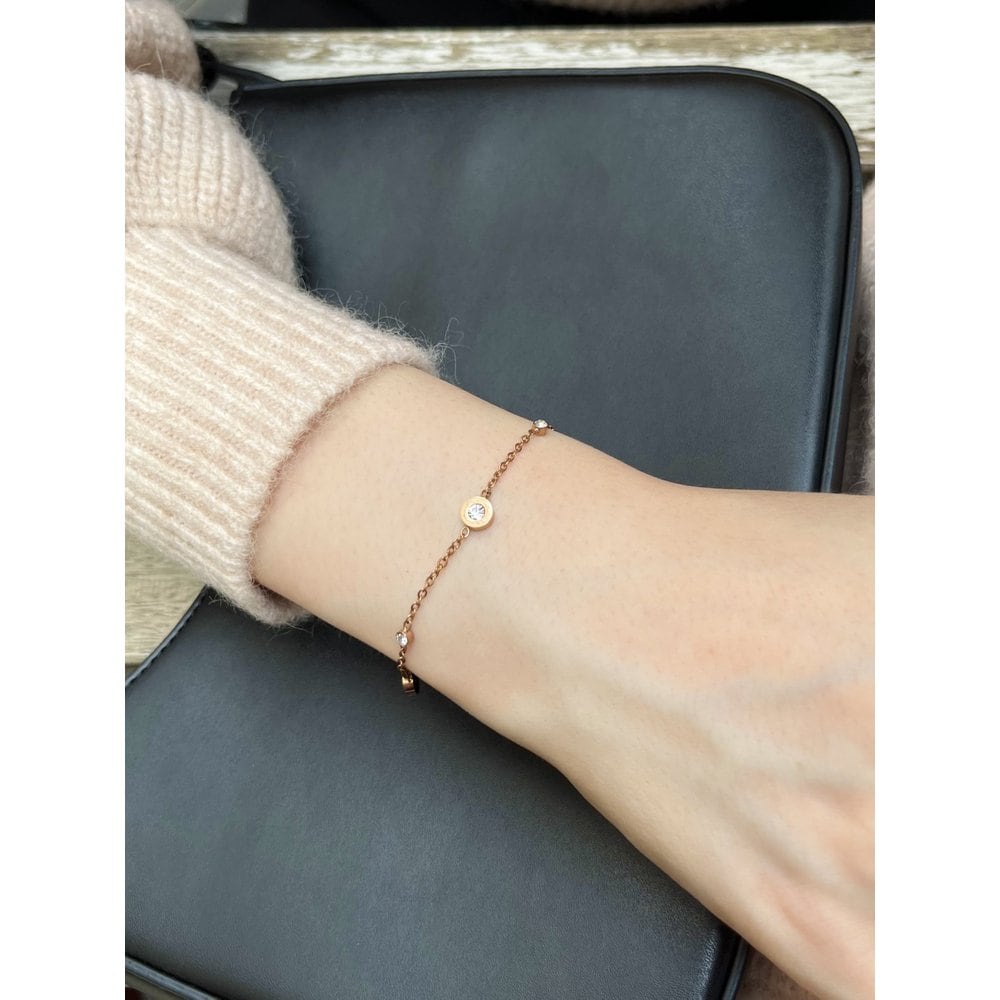 

Cubic Roman Bracelet Jsb-003 rose gold