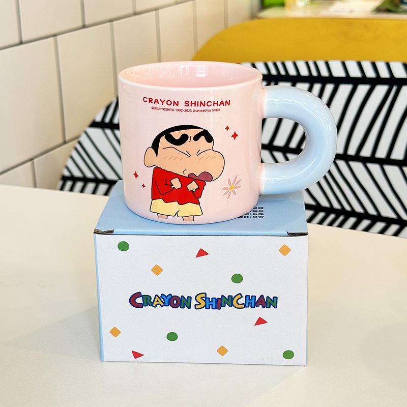 Crayon Xiaoxin Cartoon Keramiktasse, Neues Paar Tasse, Haushalts Wasserbecher, Geburtstagsgeschenk, Hoher Wert