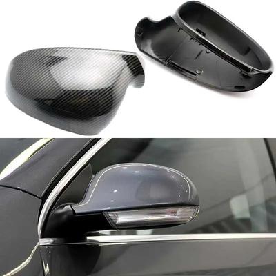 For Volkswagen Golf 5 MK5 2003-2009 Modified Bright Black Rear View Mirror Shell Carbon Fiber Look Cover Car Accessories