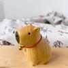 Wood Carving Capybara Cute Animal Sculptures and Figurines Home Room Office Car Figurine Decoration Small Gift