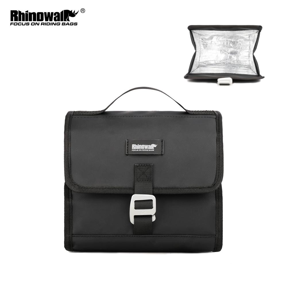 Rhinowalk Brompton Bicycle Front Bag, Insulated Lunch Bag, Large Capacity, Adjustable, Waterproof Rain Cover, Easy Installation, Brompton Compatible,