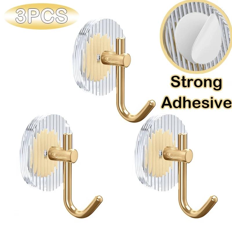 Single hook wall hook bathroom self-adhesive towel hook non punched wall mounted towel rack door back hook used for coat and hat