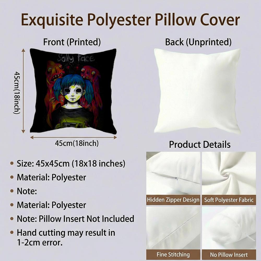 Band Sally Face Cushion Cover Cushion Cover Set 4Pcs 50X50 45X45 40X40 Pillowcase Decorative Sofa Home Decor