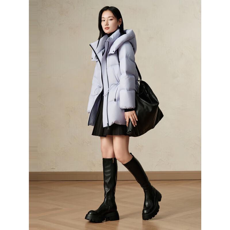 Annacoco Women's Cinch-Waist Puffy Duck Down Jacket