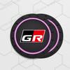 ACS2   2pcs For Toyota GR Sport RAV4 Yaris Camry Corolla C-HR Emblem Car Coaster Water Cup Slot Non-Slip Pad Auto Interior Accessories
