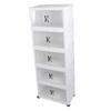 Storage Cabinet Multipurpose Large Capacity Multi Layers Stackable Storage Cabinet Plastic Storage Bins for Living Room