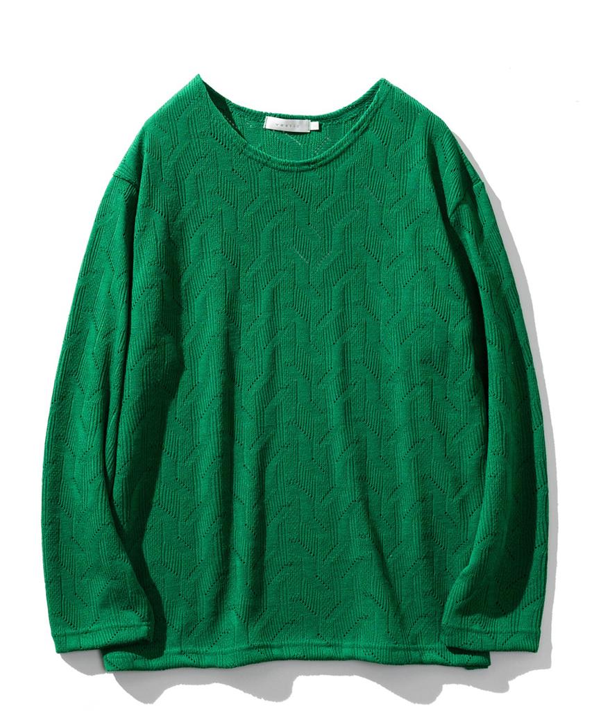 VASTIC Comb Pattern Knit_Green