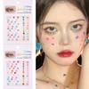 Gesichtsstein-Aufkleber 5D Bunter Strass-Tattoo-Lidschatten-Aufkleber für Festival Nägel Körper Make-up Bling Schmuck DIY Dekor