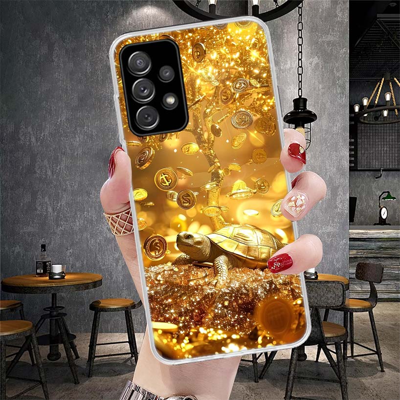 Fine Gold Pattern Printing Soft Phone Case For Samsung Galaxy A12 A22 A32 A52 A72 A02S A51 A50S A71 A70 A31 A20S Note 20 Ultra S