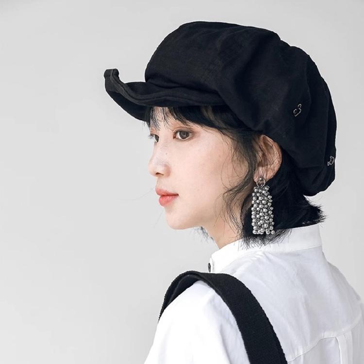 Trendy Berets Japanese Style Unisex Headwear Accessory for Women Men Cabbie Hat for Halloween Cosplay Party Outfit